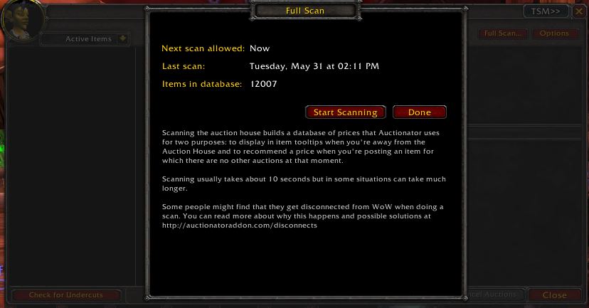 Tycoon addon scans the AH